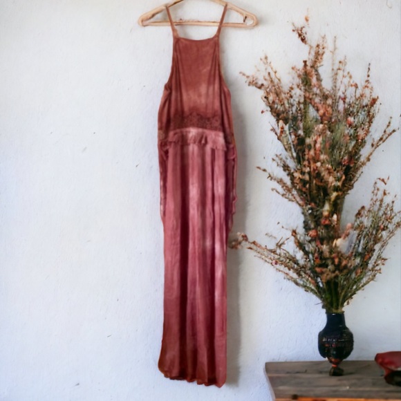 Mustard Seed Red Maxi Dress Size Medium - Picture 12 of 12